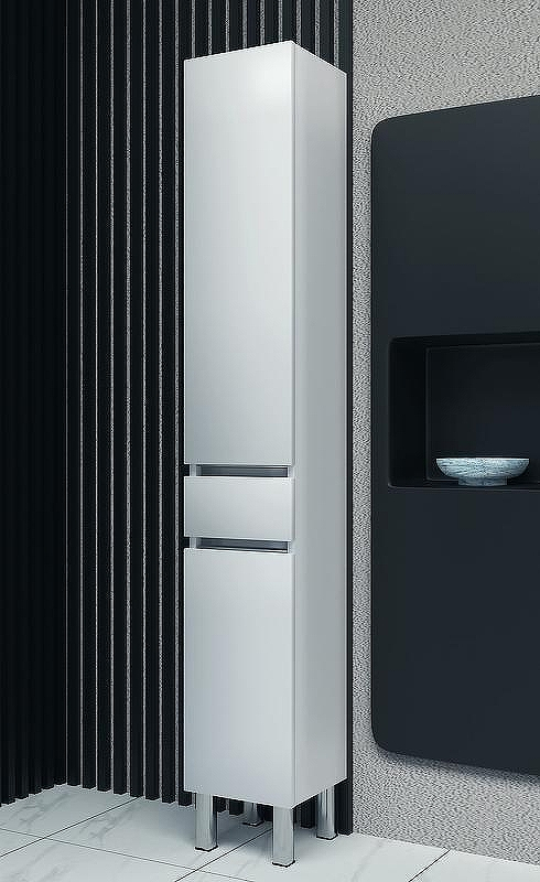 Шкаф пенал SanVit Кубэ-3 К 32 pkube3w с бельевой корзиной Белый глянцевый, купить, цена, заказать, магазин, доставка, скидка, промокод, купить, цена, заказать, магазин, доставка, скидка, промокод