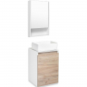 Тумба под раковину Runo Бари 40 00-00001372 подвесная Крафт дуб Белая, купить, цена, заказать, магазин, доставка, скидка, промокод, купить, цена, заказать, магазин, доставка, скидка, промокод