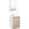 Тумба под раковину Runo Бари 40 00-00001372 подвесная Крафт дуб Белая, купить, цена, заказать, магазин, доставка, скидка, промокод, купить, цена, заказать, магазин, доставка, скидка, промокод