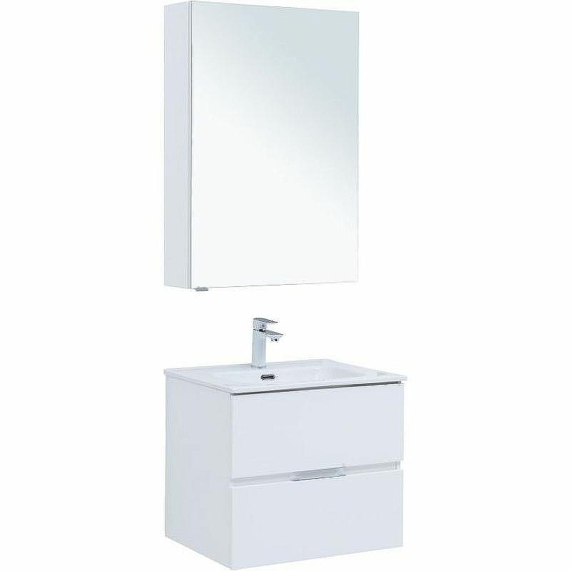 Комплект мебели для ванной Aquanet Алвита New 60 274216 подвесной Белый матовый, купить, цена, заказать, магазин, доставка, скидка, промокод, купить, цена, заказать, магазин, доставка, скидка, промокод