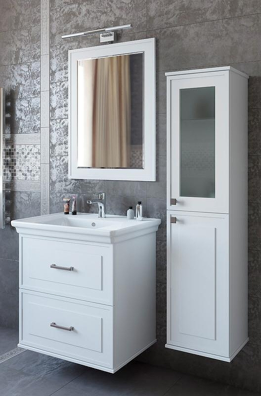 Шкаф пенал Sanflor Модена 34 R С04614 Белый, купить, цена, заказать, магазин, доставка, скидка, промокод, купить, цена, заказать, магазин, доставка, скидка, промокод