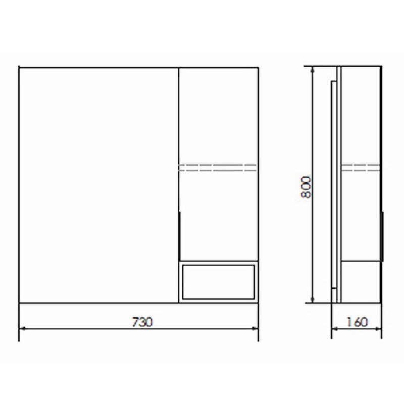 Зеркало со шкафом Comforty Штутгарт 75 00004151037 Дуб темно-коричневый Черное матовое, купить, цена, заказать, магазин, доставка, скидка, промокод, купить, цена, заказать, магазин, доставка, скидка, промокод