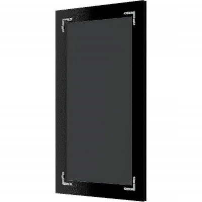 Зеркало Evoform Exclusive 74х54 BY 7449 с фацетом в багетной раме - Белая кожа с хромом 78