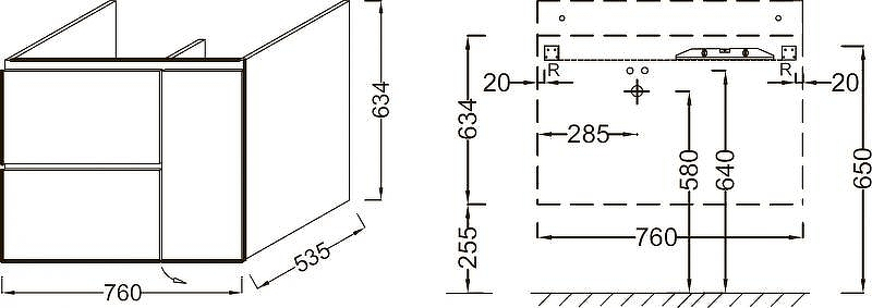 Тумба под раковину Jacob Delafon Soprano 76 EB1330-E10 подвесная Квебекский дуб, купить, цена, заказать, магазин, доставка, скидка, промокод, купить, цена, заказать, магазин, доставка, скидка, промокод