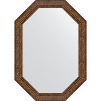Зеркало Evoform Octagon 50x70 BY 7029 в багетной раме - Виньетка состаренная бронза 56, купить, цена, заказать, магазин, доставка, скидка, промокод, купить, цена, заказать, магазин, доставка, скидка, промокод