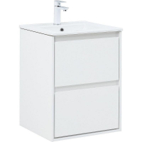 Тумба под раковину Aquanet Милан 50 336366 подвесная Белый глянец, купить, цена, заказать, магазин, доставка, скидка, промокод, купить, цена, заказать, магазин, доставка, скидка, промокод