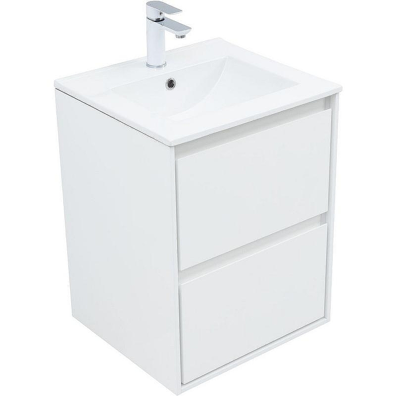 Тумба под раковину Aquanet Милан 50 336366 подвесная Белый глянец, купить, цена, заказать, магазин, доставка, скидка, промокод, купить, цена, заказать, магазин, доставка, скидка, промокод