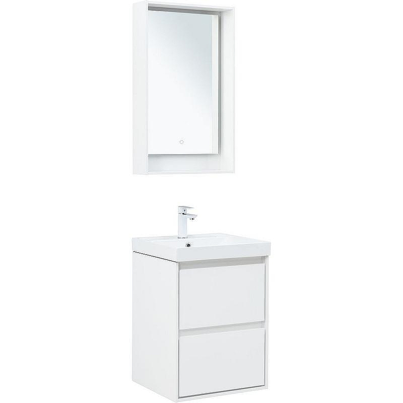 Тумба под раковину Aquanet Милан 50 336366 подвесная Белый глянец, купить, цена, заказать, магазин, доставка, скидка, промокод, купить, цена, заказать, магазин, доставка, скидка, промокод