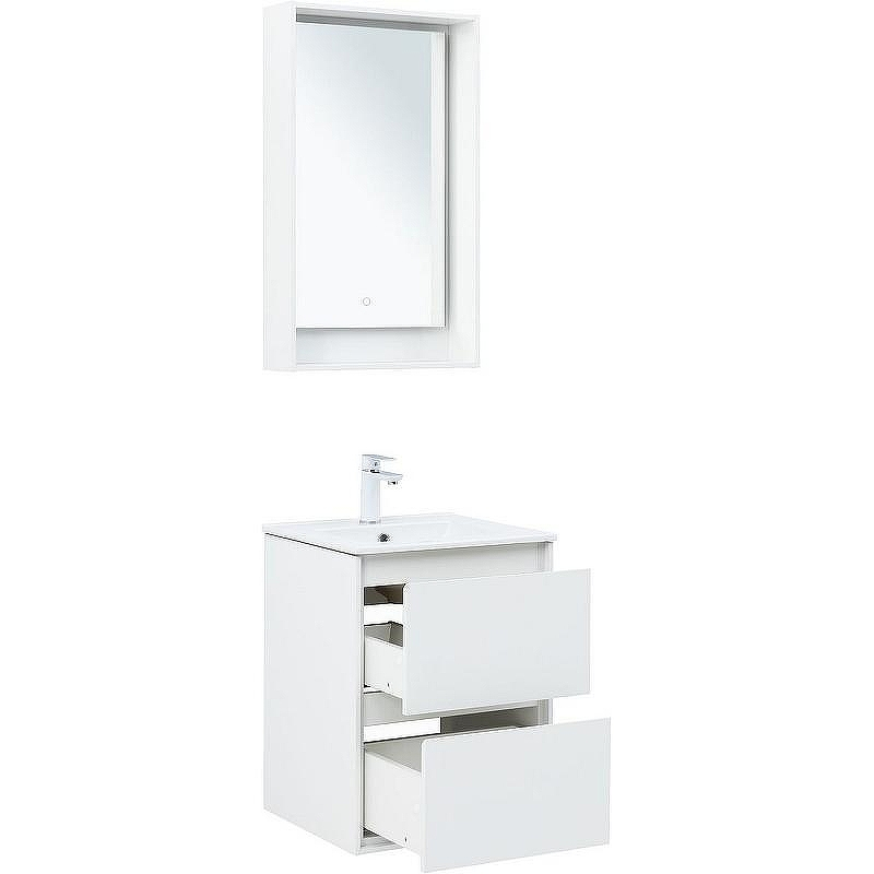 Тумба под раковину Aquanet Милан 50 336366 подвесная Белый глянец, купить, цена, заказать, магазин, доставка, скидка, промокод, купить, цена, заказать, магазин, доставка, скидка, промокод