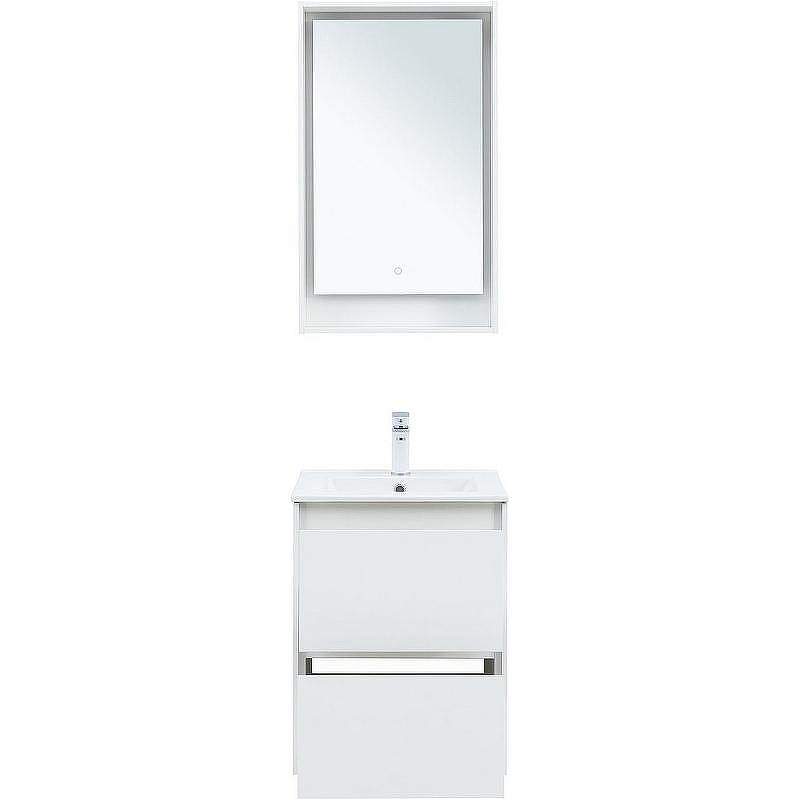 Тумба под раковину Aquanet Милан 50 336366 подвесная Белый глянец, купить, цена, заказать, магазин, доставка, скидка, промокод, купить, цена, заказать, магазин, доставка, скидка, промокод