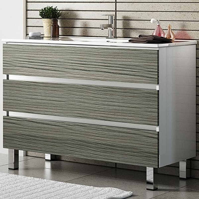 Тумба с раковиной SanVit Кубэ-3 100 kkube3100 с фактурой под дерево Шелк Сталь, купить, цена, заказать, магазин, доставка, скидка, промокод, купить, цена, заказать, магазин, доставка, скидка, промокод