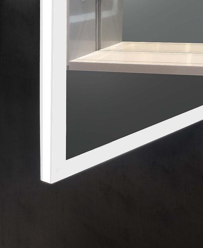 Зеркальный шкаф Aquatek 100 AQ7103B-MLC с подсветкой Хром, купить, цена, заказать, магазин, доставка, скидка, промокод, купить, цена, заказать, магазин, доставка, скидка, промокод