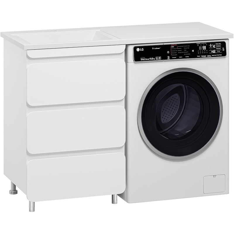 Тумба с раковиной Misty Чегет 120 L УТ000013566 Белая глянцевая, купить, цена, заказать, магазин, доставка, скидка, промокод, купить, цена, заказать, магазин, доставка, скидка, промокод