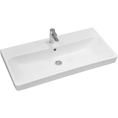 Тумба с раковиной Misty Адриана 90 УТ000010217 подвесная Дуб Вотан Белый