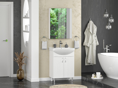 Тумба с раковиной Misty Изео 60 УТ000015756 Белая