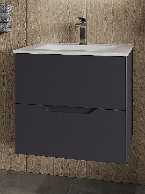 Тумба с раковиной Orange Line 60 Li-60Tug+Ra подвесная Графит матовый, купить, цена, заказать, магазин, доставка, скидка, промокод, купить, цена, заказать, магазин, доставка, скидка, промокод