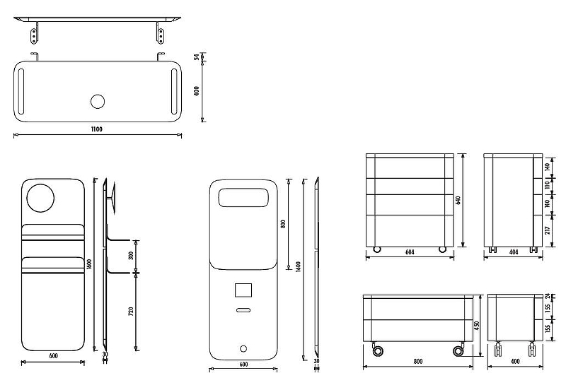 Подкатная тумба Creavit Foglia 80 FL3080.00 цвет Коричневый, купить, цена, заказать, магазин, доставка, скидка, промокод, купить, цена, заказать, магазин, доставка, скидка, промокод