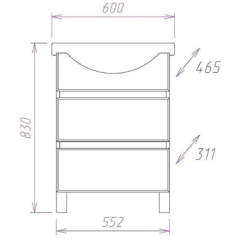 Тумба под раковину Onika Элита 60.13 106122 Штрокс коричневый Белый, купить, цена, заказать, магазин, доставка, скидка, промокод, купить, цена, заказать, магазин, доставка, скидка, промокод