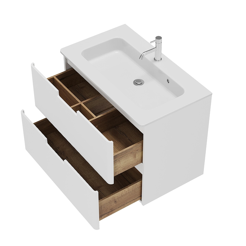 Тумба с раковиной Creto Bravo 80 22-BrW80 подвесная цвет Белый глянец, купить, цена, заказать, магазин, доставка, скидка, промокод, купить, цена, заказать, магазин, доставка, скидка, промокод