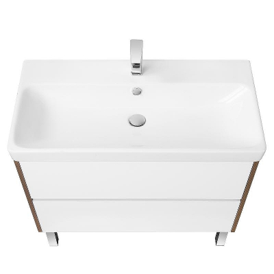 Тумба под раковину Aquaton Сканди 90 1A251901SDZ90 подвесная Белый Дуб рустикальный