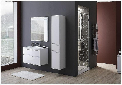 Зеркало Aquanet Модена 85 196966 с подсветкой Белое