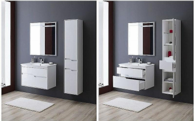 Зеркало Aquanet Модена 85 196966 с подсветкой Белое