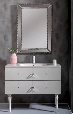 Тумба под раковину Boheme Armadi Art Vallessi Avangarde Piazza 100 841-100-WCR подвесная Белая Хром