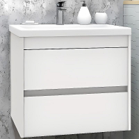 Тумба под раковину Art&Max Family-580-2C-SO-BL подвесная Белый глянец, купить, цена, заказать, магазин, доставка, скидка, промокод, купить, цена, заказать, магазин, доставка, скидка, промокод