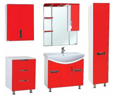 Шкаф пенал Bellezza Лагуна 35 R 4622107001030 Красный Белый