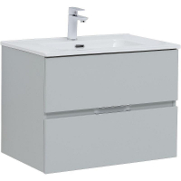 Тумба под раковину Aquanet Алвита New 70 303907 подвесная Серая матовая, купить, цена, заказать, магазин, доставка, скидка, промокод, купить, цена, заказать, магазин, доставка, скидка, промокод