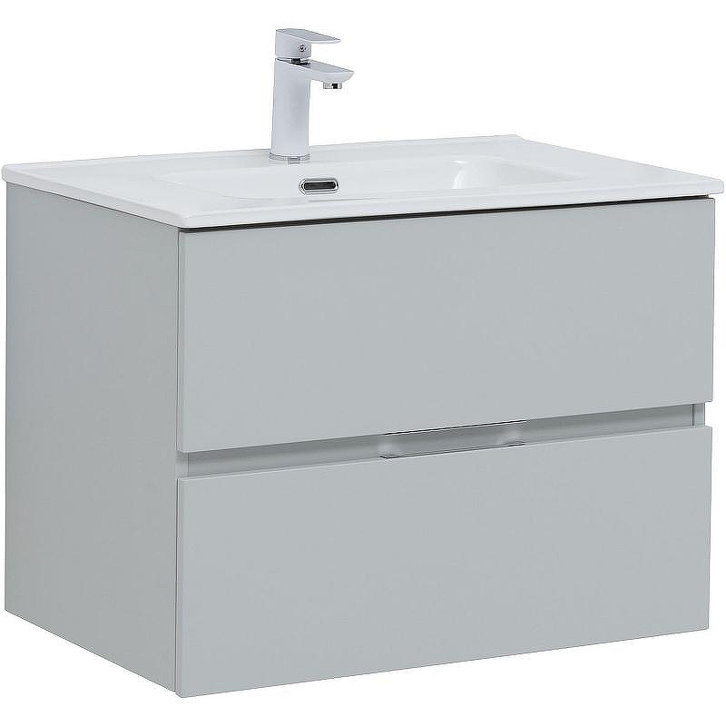Тумба под раковину Aquanet Алвита New 70 303907 подвесная Серая матовая, купить, цена, заказать, магазин, доставка, скидка, промокод, купить, цена, заказать, магазин, доставка, скидка, промокод