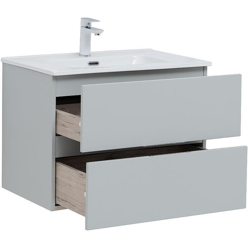 Тумба под раковину Aquanet Алвита New 70 303907 подвесная Серая матовая, купить, цена, заказать, магазин, доставка, скидка, промокод, купить, цена, заказать, магазин, доставка, скидка, промокод