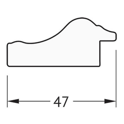 Зеркало Evoform Definite 142х52 BY 1068 в багетной раме - Сусальное золото 47