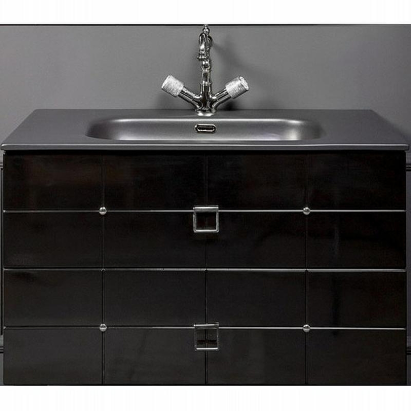 Тумба под раковину Boheme Armadi Art Vallessi Avangarde Piazza 80 841-080-BCR подвесная Черная Хром, купить, цена, заказать, магазин, доставка, скидка, промокод, купить, цена, заказать, магазин, доставка, скидка, промокод