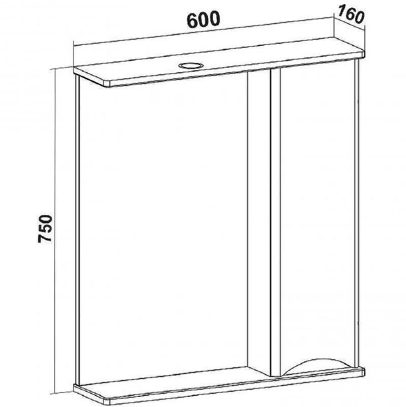 Зеркало со шкафом Runo Афина 60 00-00001207 с подсветкой Цемент, купить, цена, заказать, магазин, доставка, скидка, промокод, купить, цена, заказать, магазин, доставка, скидка, промокод