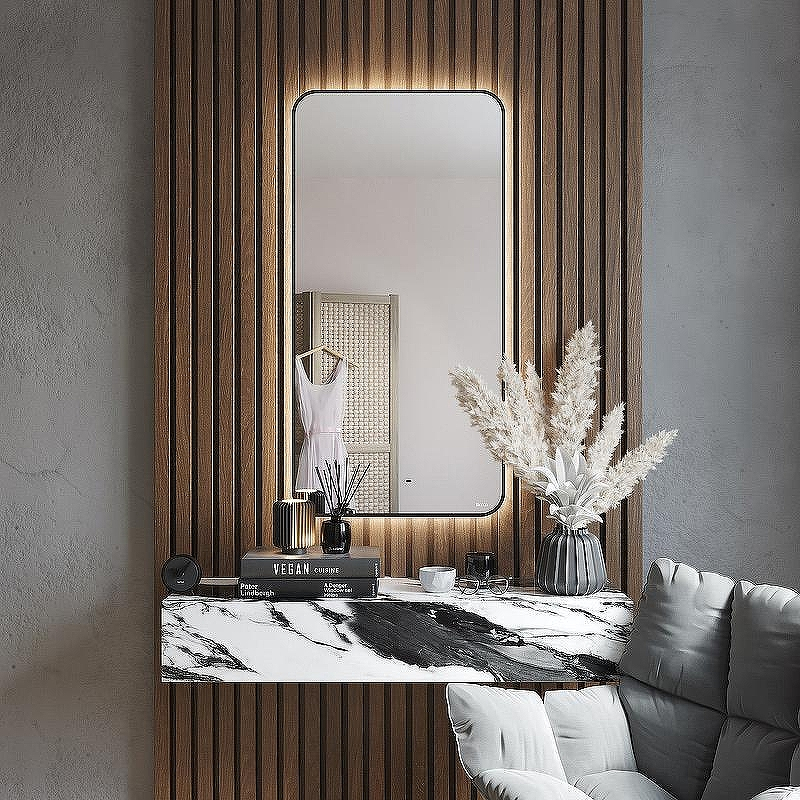 Зеркало Bond Loft 60x120 M35ZE-60120 с подсветкой Черное глянцевое с бесконтактным выключателем, купить, цена, заказать, магазин, доставка, скидка, промокод, купить, цена, заказать, магазин, доставка, скидка, промокод