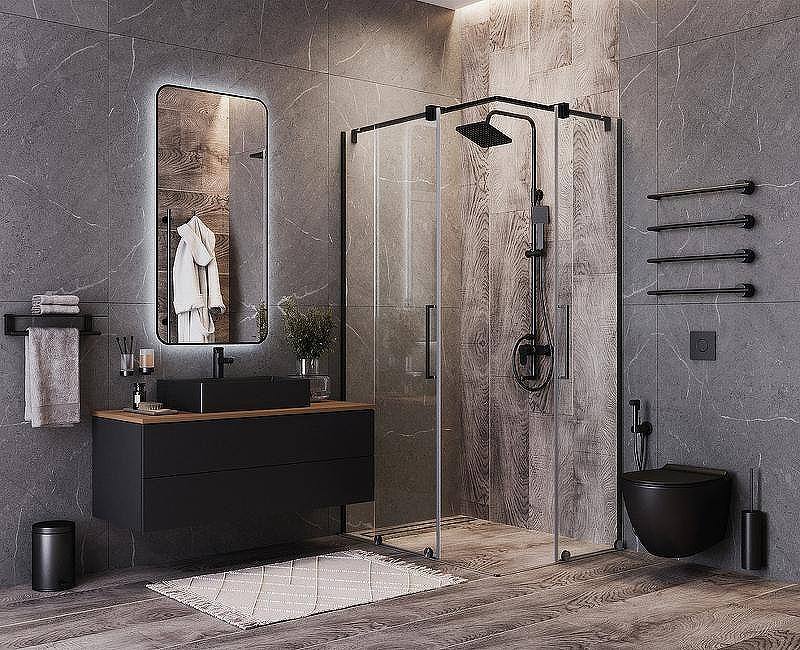 Зеркало Bond Loft 60x120 M35ZE-60120 с подсветкой Черное глянцевое с бесконтактным выключателем, купить, цена, заказать, магазин, доставка, скидка, промокод, купить, цена, заказать, магазин, доставка, скидка, промокод