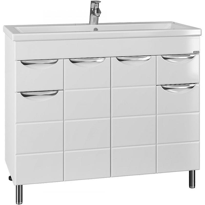 Тумба под раковину СанТа Родос 100 206016 Белая, купить, цена, заказать, магазин, доставка, скидка, промокод, купить, цена, заказать, магазин, доставка, скидка, промокод