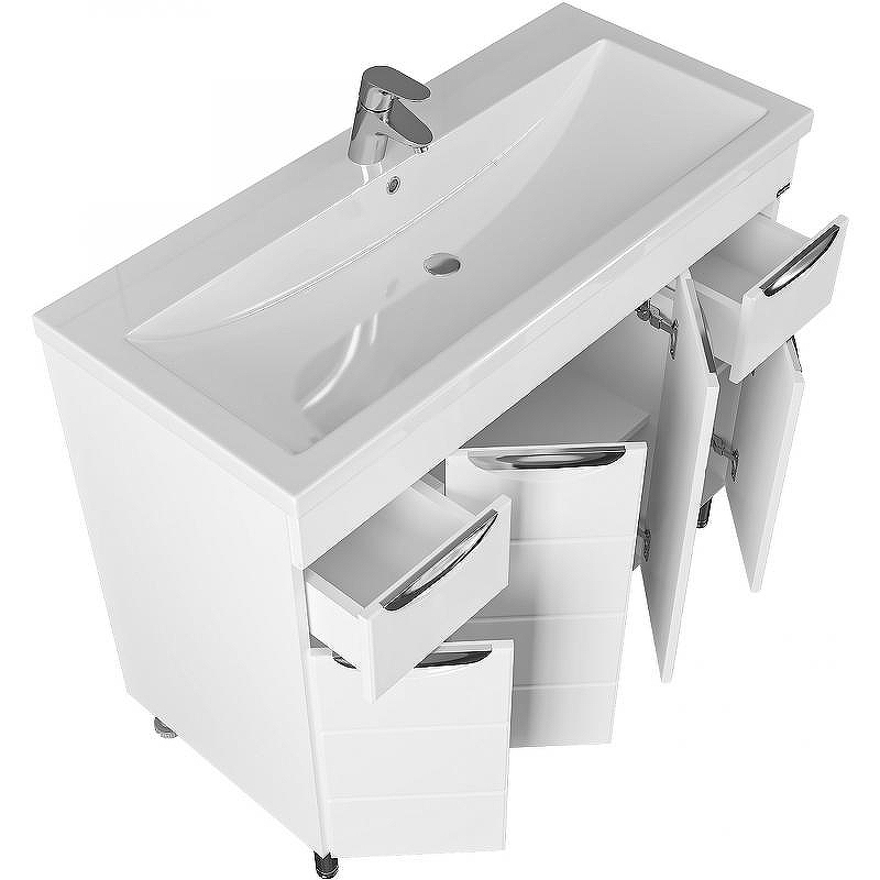 Тумба под раковину СанТа Родос 100 206016 Белая, купить, цена, заказать, магазин, доставка, скидка, промокод, купить, цена, заказать, магазин, доставка, скидка, промокод