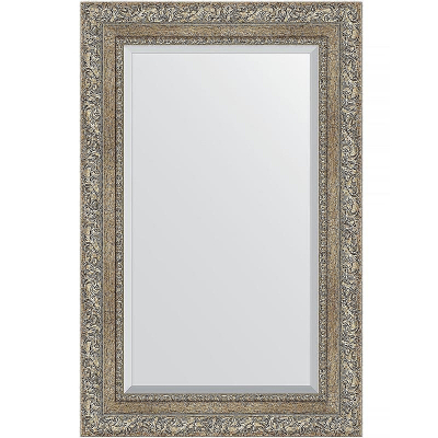 Зеркало Evoform Exclusive 85х55 BY 3409 с фацетом в багетной раме - Виньетка античное серебро 85