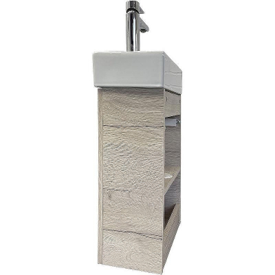 Тумба с раковиной Comforty Асти 40 00-00013798 подвесная Дуб дымчатый