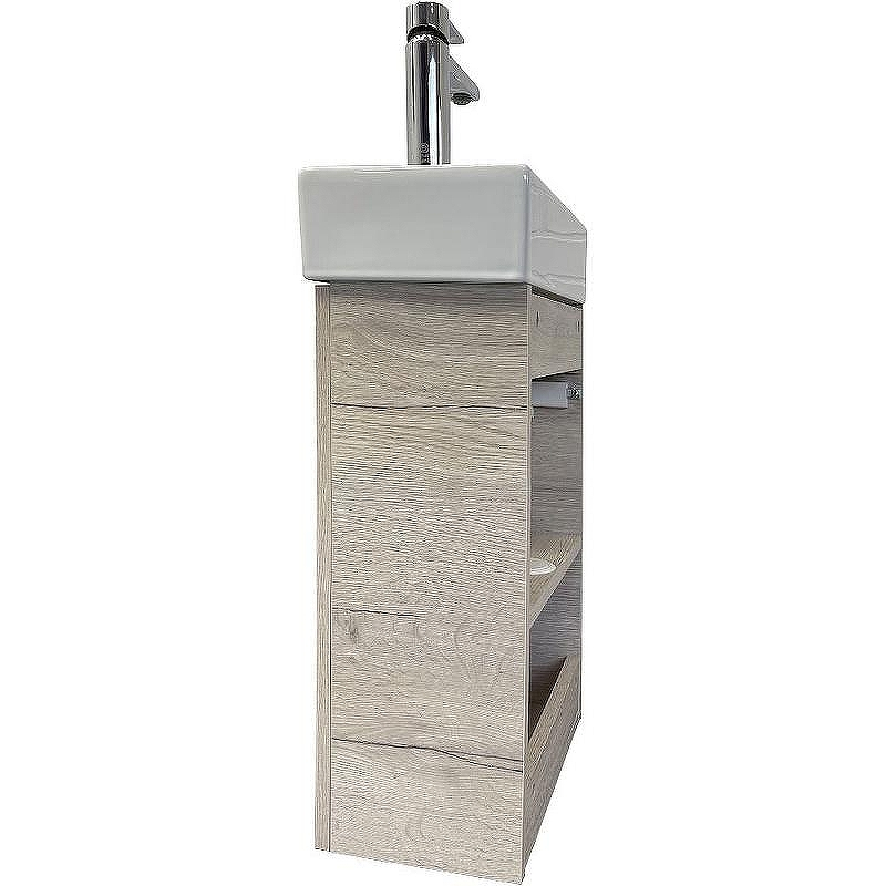 Тумба с раковиной Comforty Асти 40 00-00013798 подвесная Дуб дымчатый, купить, цена, заказать, магазин, доставка, скидка, промокод, купить, цена, заказать, магазин, доставка, скидка, промокод