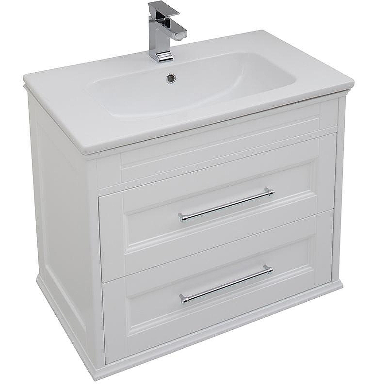 Тумба под раковину Aquanet Бостон 80 209677 подвесная Белый матовый, купить, цена, заказать, магазин, доставка, скидка, промокод, купить, цена, заказать, магазин, доставка, скидка, промокод