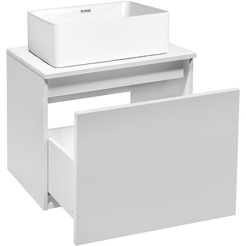 Тумба под раковину Runo Бари 50 00-00001472 подвесная Белая, купить, цена, заказать, магазин, доставка, скидка, промокод, купить, цена, заказать, магазин, доставка, скидка, промокод