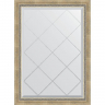 Зеркало Evoform Exclusive-G 101х73 BY 4175 с гравировкой в багетной раме - Состаренное серебро с плетением 70, купить, цена, заказать, магазин, доставка, скидка, промокод, купить, цена, заказать, магазин, доставка, скидка, промокод