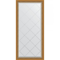 Зеркало Evoform Exclusive-G 135х73 BY 4260 с гравировкой в багетной раме - Состаренное золото с плетением 70, купить, цена, заказать, магазин, доставка, скидка, промокод, купить, цена, заказать, магазин, доставка, скидка, промокод