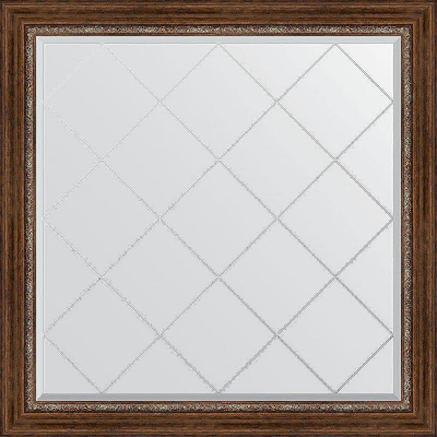 Зеркало Evoform Exclusive-G 106х106 BY 4449 с гравировкой в багетной раме - Римская бронза 88