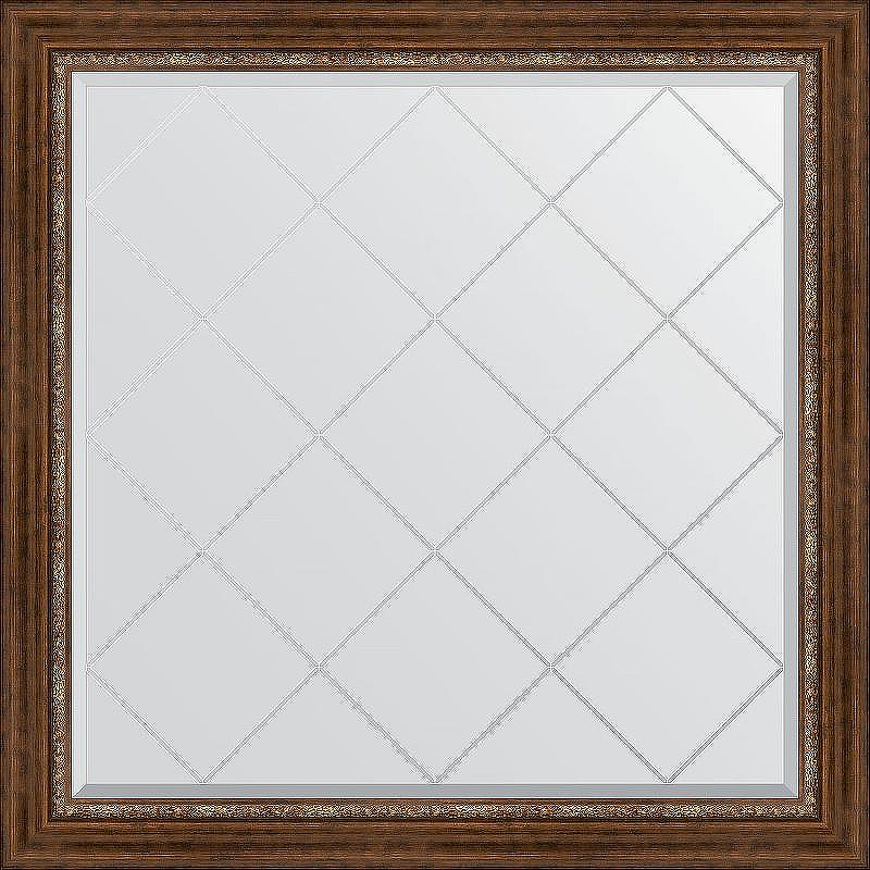 Зеркало Evoform Exclusive-G 106х106 BY 4449 с гравировкой в багетной раме - Римская бронза 88, купить, цена, заказать, магазин, доставка, скидка, промокод, купить, цена, заказать, магазин, доставка, скидка, промокод