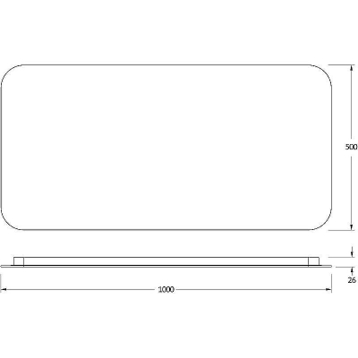 Зеркало Defesto Opti 100x50 DF 2805SH с подсветкой 28W-4500К/Сенсорный выключатель/Нейтральный белый свет