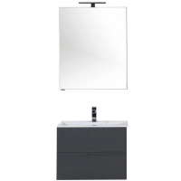 Комплект мебели для ванной Aquanet Алвита 60 184576 подвесной Серый антрацит, купить, цена, заказать, магазин, доставка, скидка, промокод, купить, цена, заказать, магазин, доставка, скидка, промокод